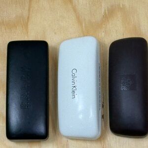 Designer Eyeglass Case Lot – Anne Klein, Ralph Lauren & Calvin Klein (3 Cases)